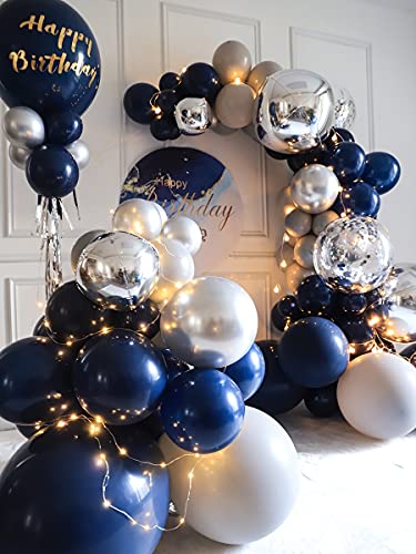 Navy Blue Balloons 12 Inch Dark Blue Balloons , Blue Balloons for New Year Decoration Wedding Birthday Christmas Baby Shower Party Balloons .