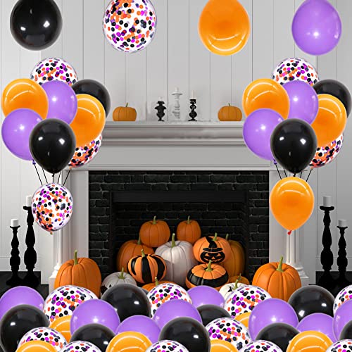 Halloween Balloons Halloween Decorations latex Balloons Inflatable Toys Globos Halloween Party Supplies (black orange prple)