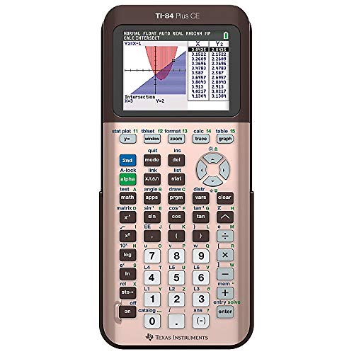 Texas Instruments TI-84 Plus CE Color Graphing Calculator, Rose Gold (Metallic)