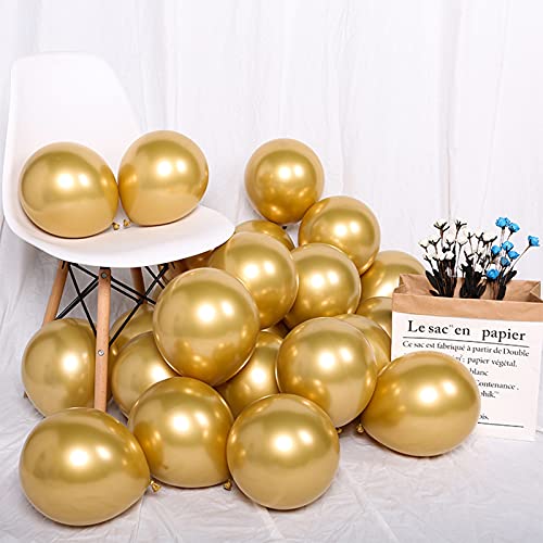 Find Fine 50Pcs Gold Metallic Balloons 12 Inch Decoration, Party Chrome Bright Color, for Birthday Bridal Wedding Halloween Christmas Baby Shower Graduation Anniversary Decorations