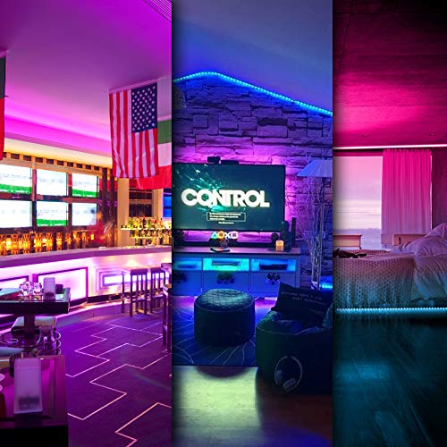 DAYBETTER Led Strip Lights 100ft (2 Rolls of 50ft) Smart Light Strips with App Control Remote, 5050 RGB Led Lights for Bedroom, Music Sync Color Changing Lights for Room Party