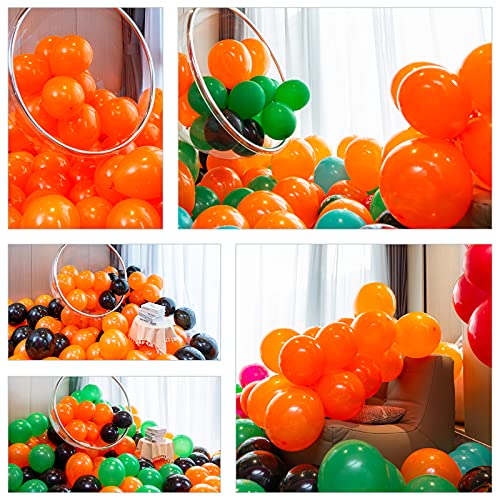 100pcs Orange Balloons, 12 inch Orange Latex Party Balloons Helium Quality for Party Decoration Like Birthday Party, Baby Shower,Wedding, Halloween or Christmas Party (with Orange Ribbon)…