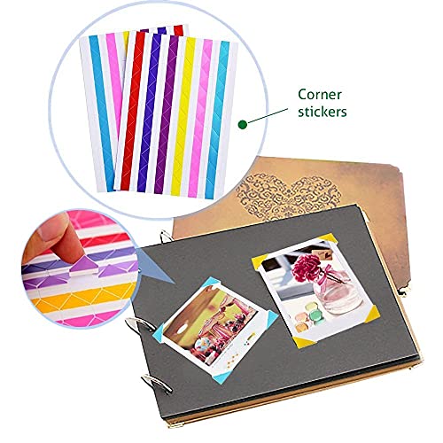 Fujifilm Instax Mini Instant Film (3 Pack, 60 Sheets) 5 Plastic Desk Frames + 60 Sticker Frames + 2 Packs Corner Stickers