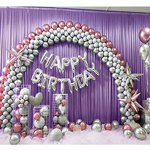 Silver Balloons Silver Metallic Balloons 12 Inch Latex Silver Balloons Party Balloons Bady Shower Decoration Balloons 50PCS